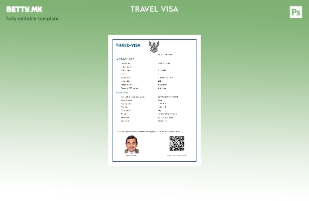 Модерен стил шаблон за дестинација за тајландска виза (DTV).